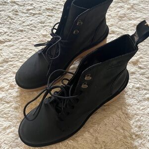 SOREL Leather Hi Line Heel Lace Boot black for women